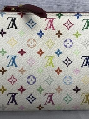 Louis Vuitton Multicolor Monogram Canvas Long Wallet With - White